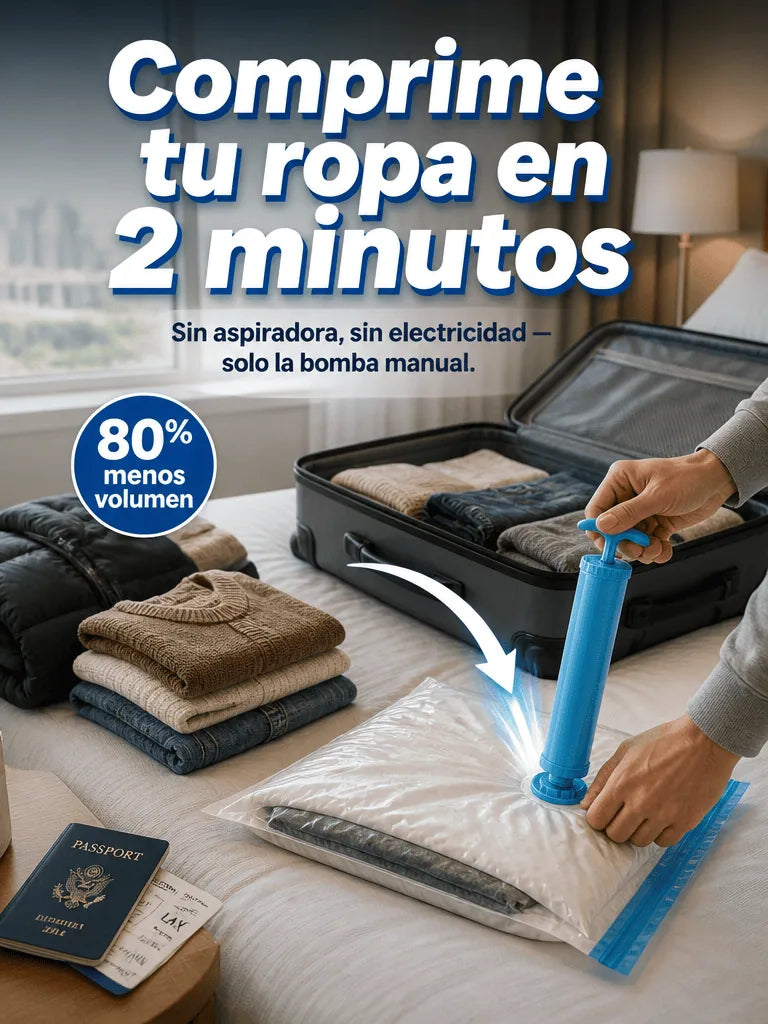5 Bolsas Al Vacio + 1 Bomba De Vacio