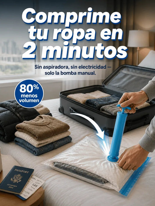 5 Bolsas Al Vacio + 1 Bomba De Vacio